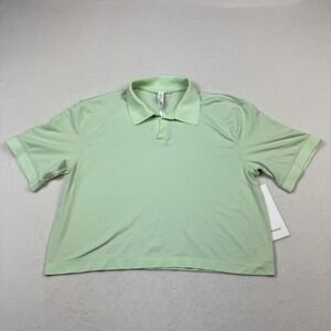 Lululemon Swiftly Tech Relaxed-Fit Polo Green Sz10 Seamless Crop Tennis Golf NWT